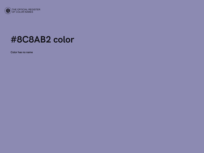 #8C8AB2 color image