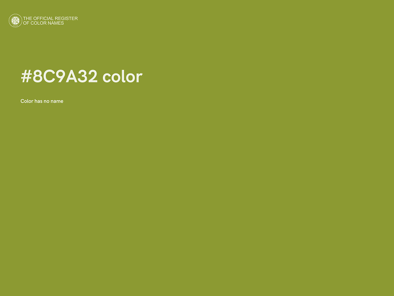 #8C9A32 color image