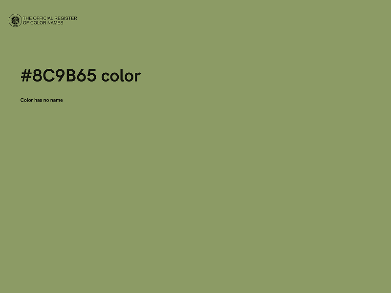 #8C9B65 color image