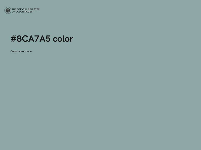 #8CA7A5 color image