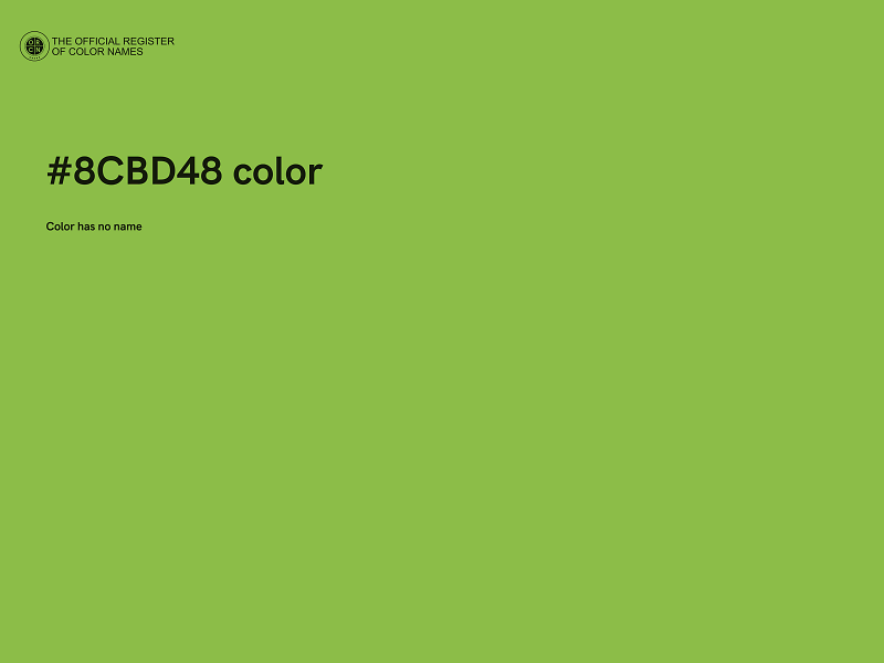 #8CBD48 color image