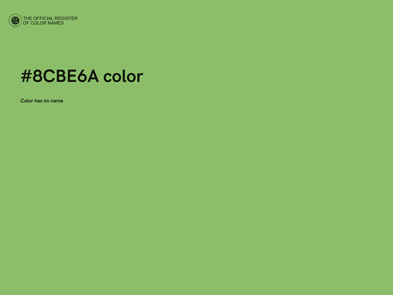 #8CBE6A color image