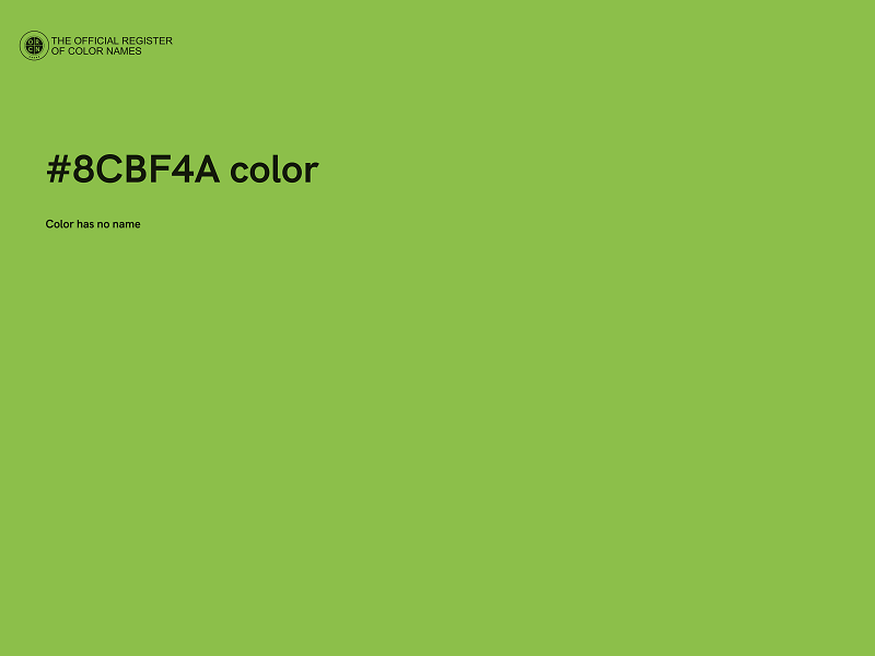 #8CBF4A color image