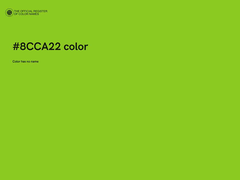 #8CCA22 color image