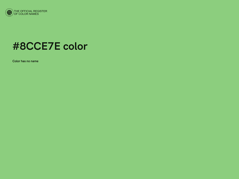 #8CCE7E color image