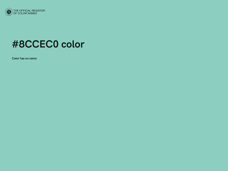 #8CCEC0 color image