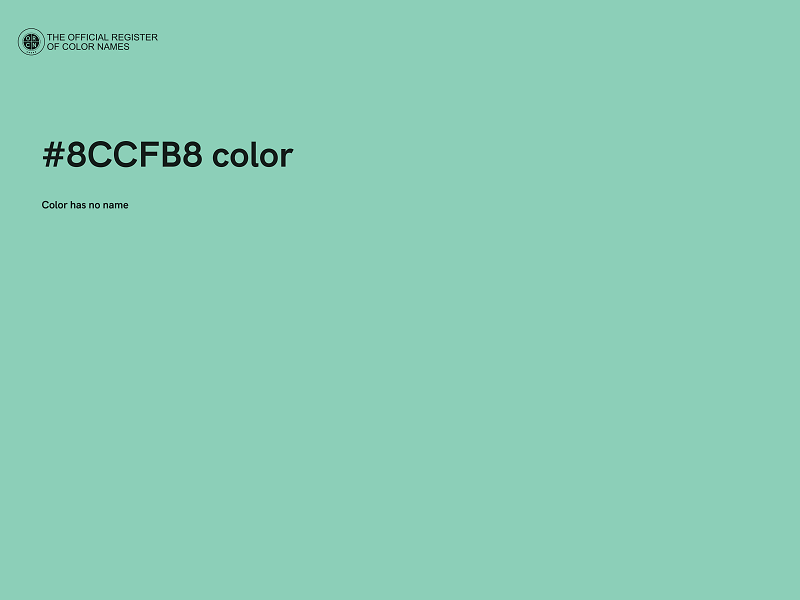 #8CCFB8 color image