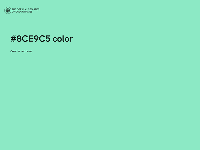 #8CE9C5 color image