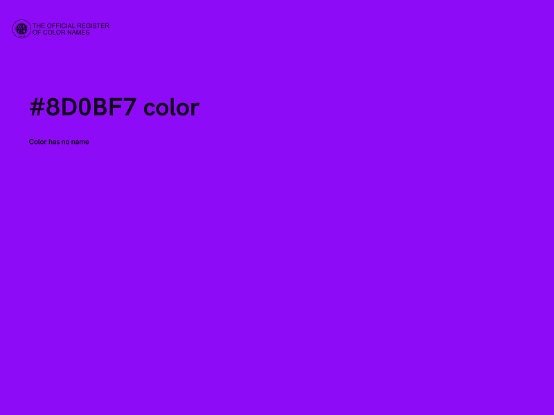 #8D0BF7 color image