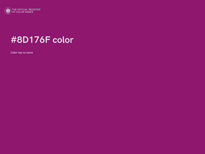 #8D176F color image