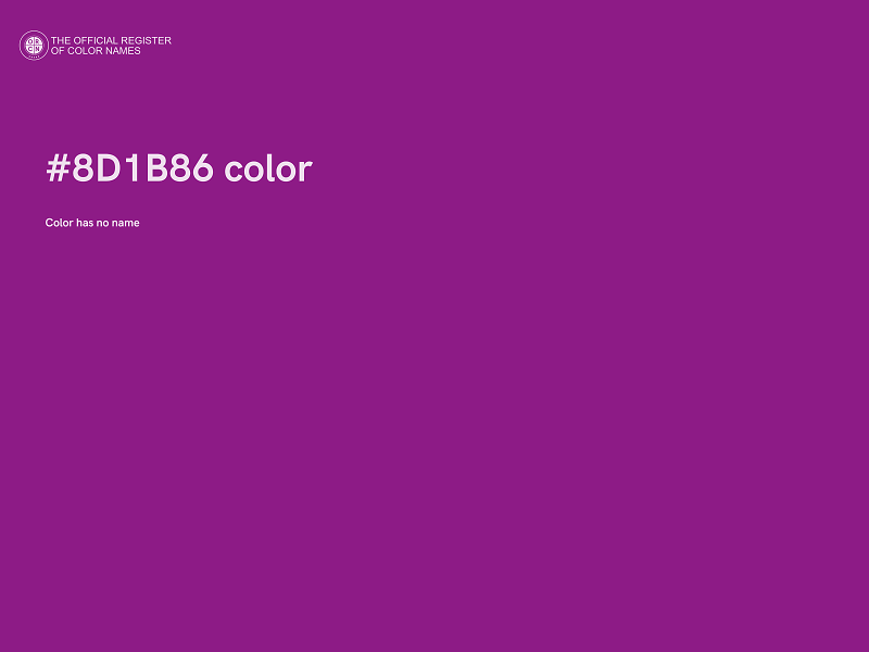 #8D1B86 color image