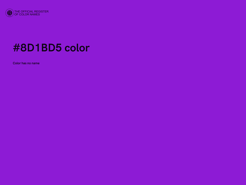 #8D1BD5 color image