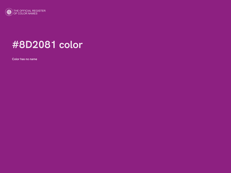 #8D2081 color image