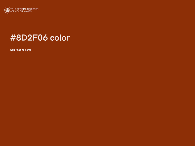 #8D2F06 color image