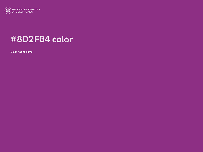 #8D2F84 color image