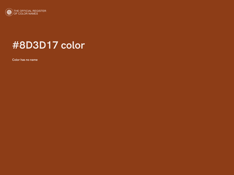 #8D3D17 color image