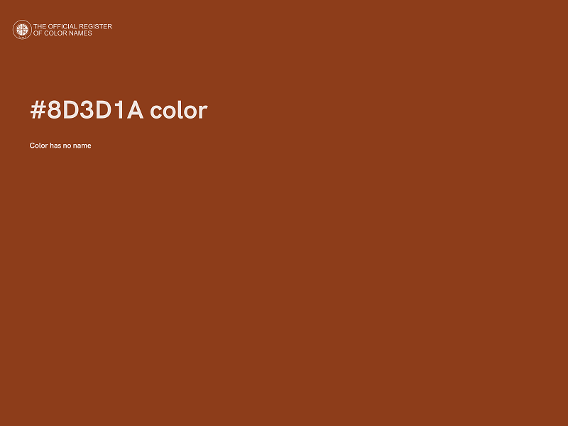 #8D3D1A color image