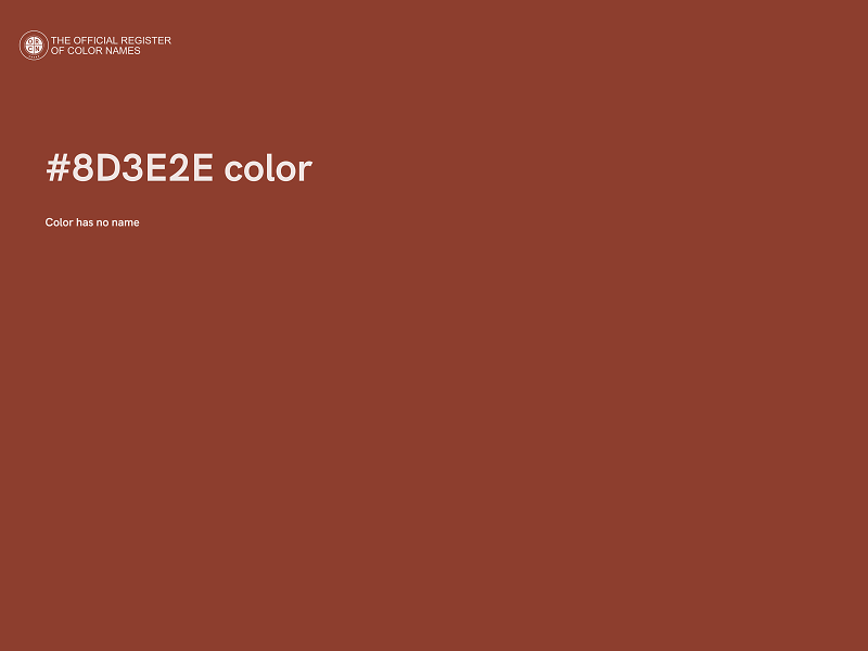 #8D3E2E color image