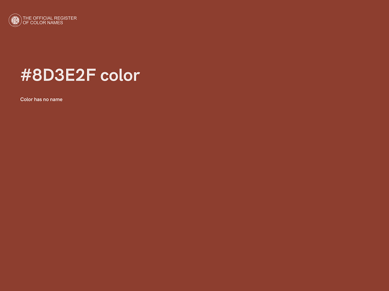 #8D3E2F color image