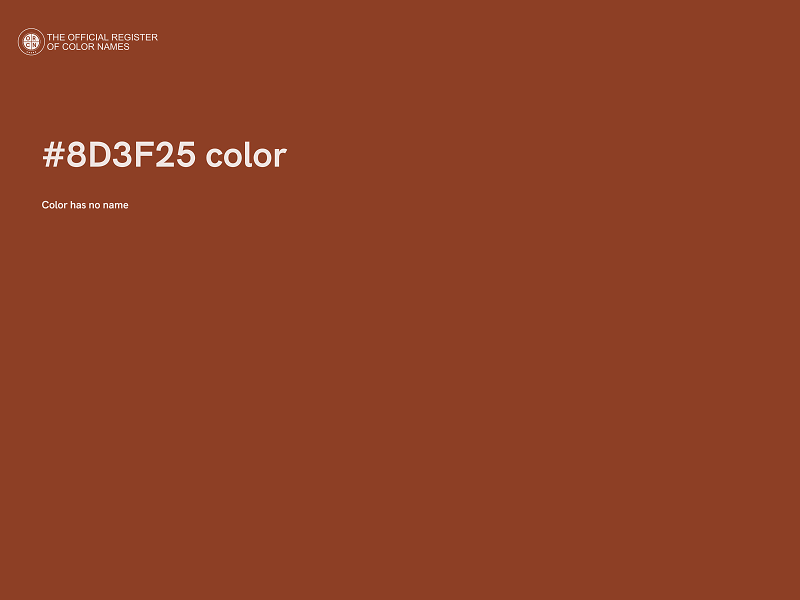 #8D3F25 color image