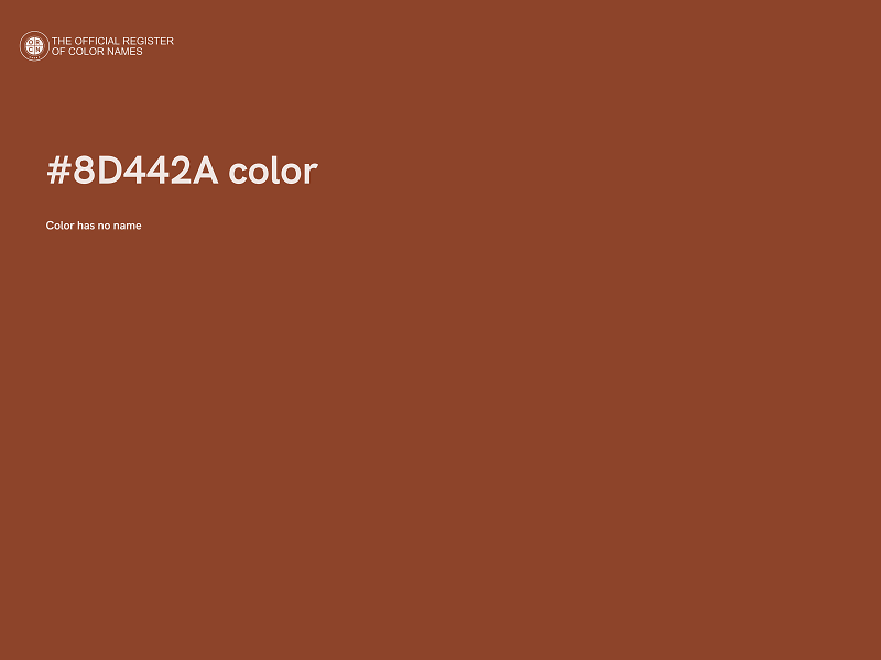 #8D442A color image