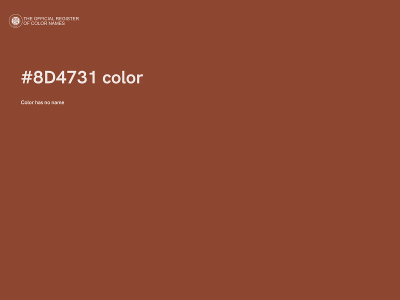 #8D4731 color image