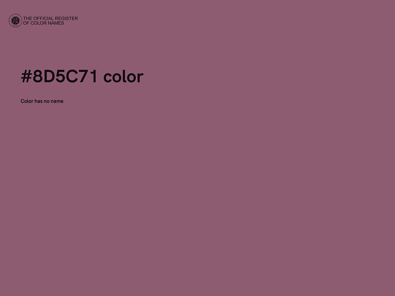 #8D5C71 color image