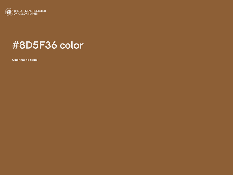 #8D5F36 color image