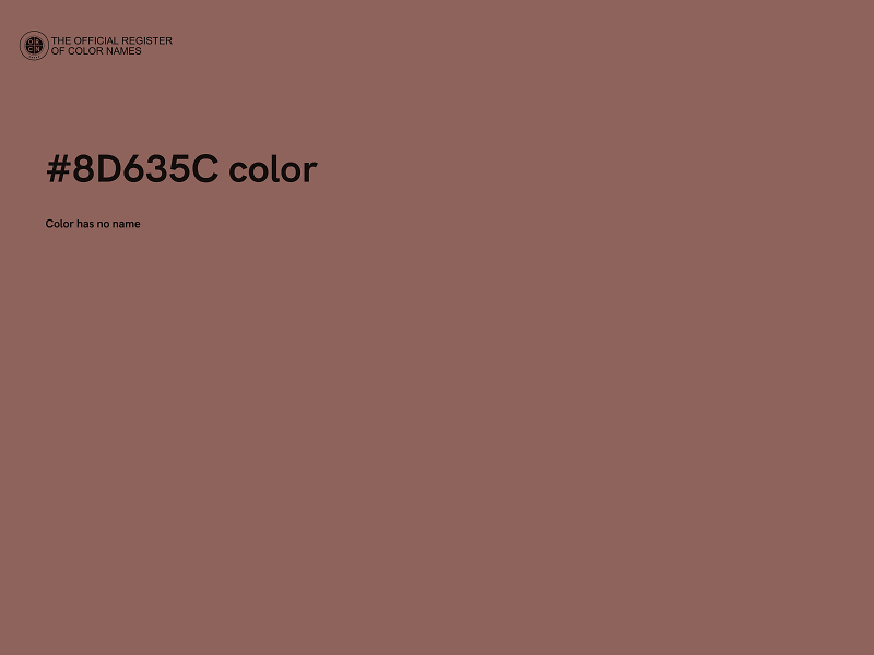 #8D635C color image