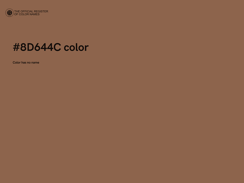 #8D644C color image