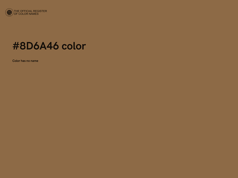 #8D6A46 color image