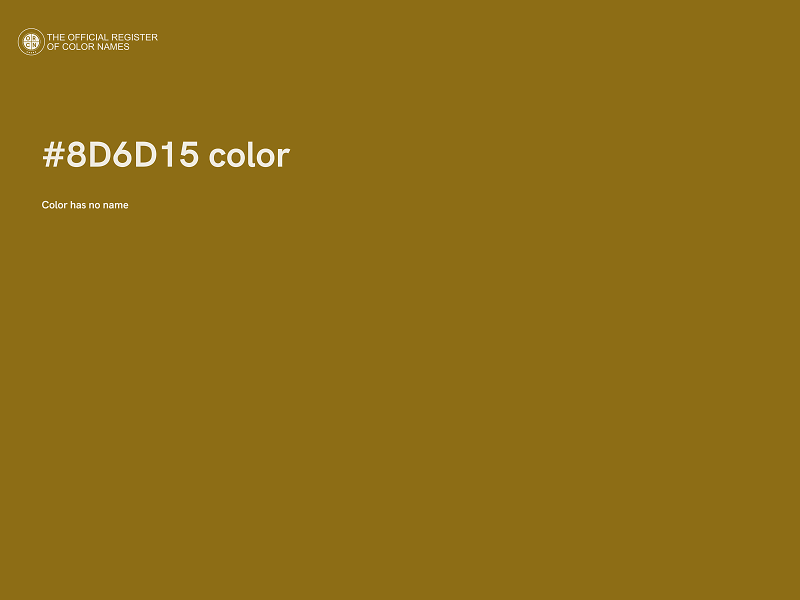 #8D6D15 color image