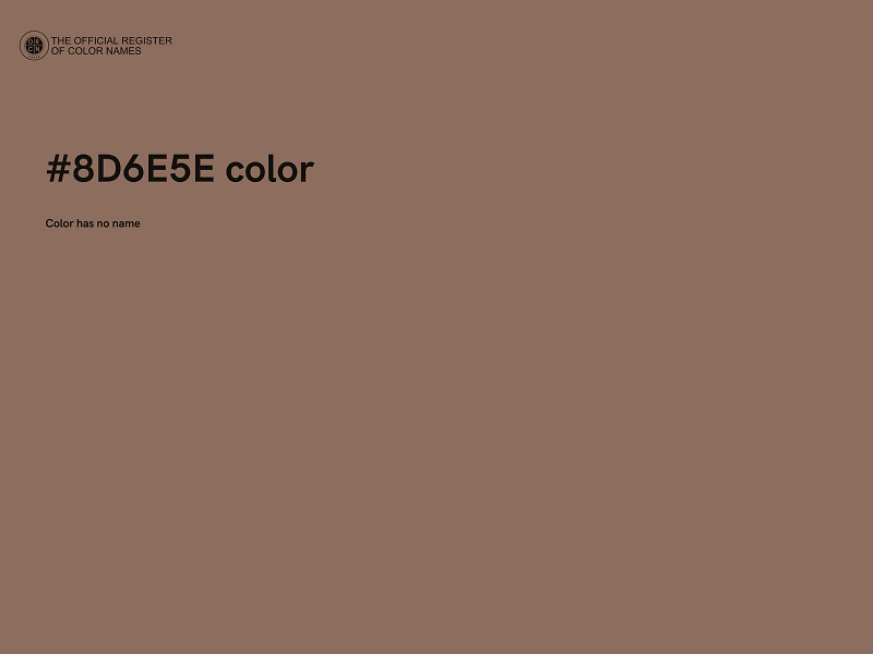 #8D6E5E color image