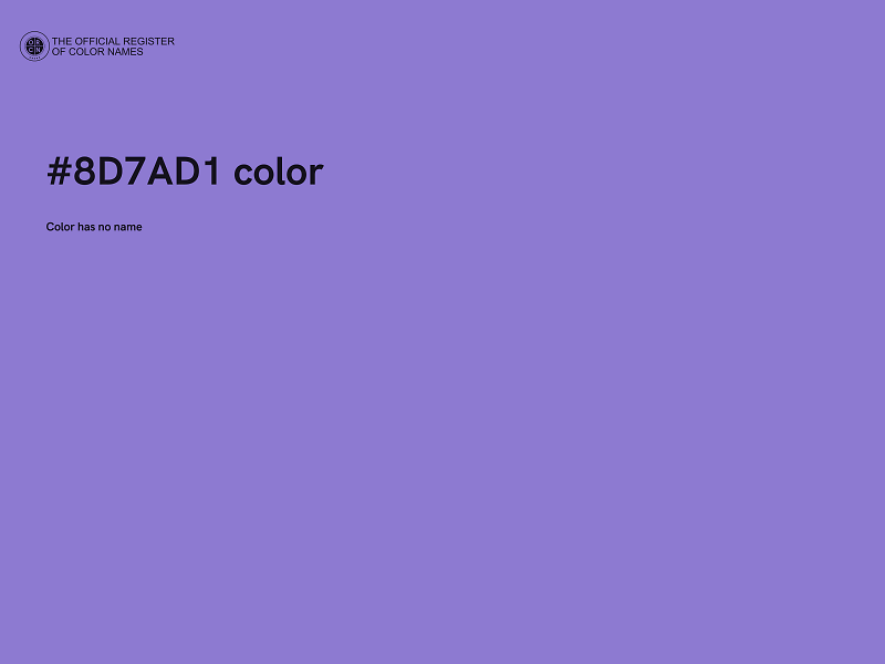 #8D7AD1 color image