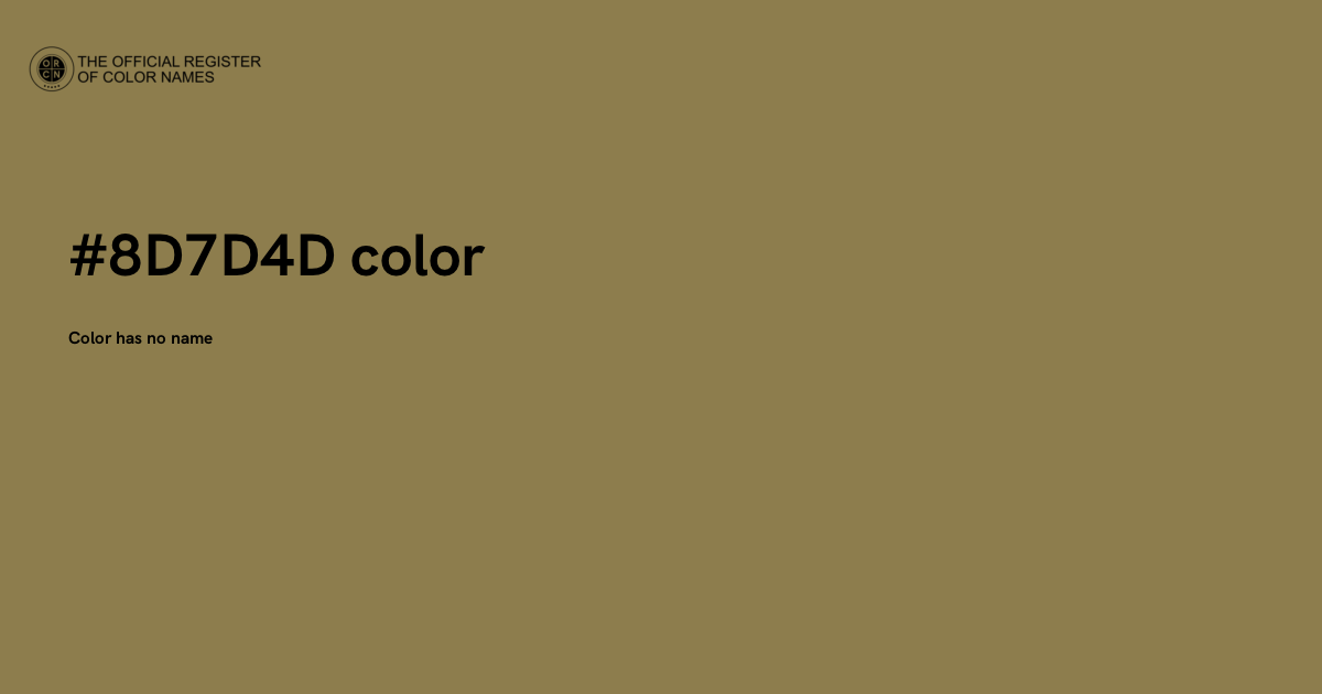 Color #8D7D4D - The Official Register of Color Names