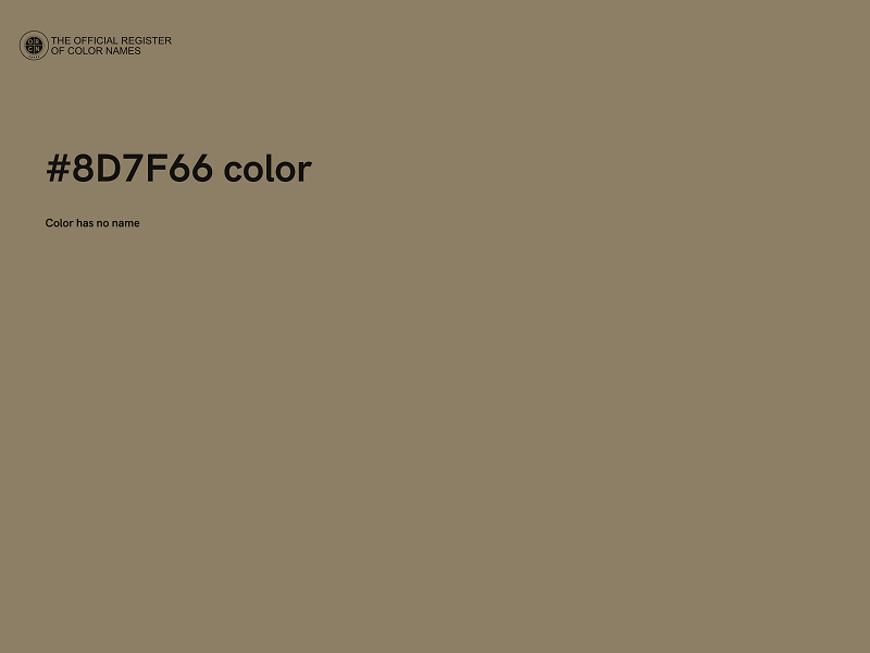 #8D7F66 color image