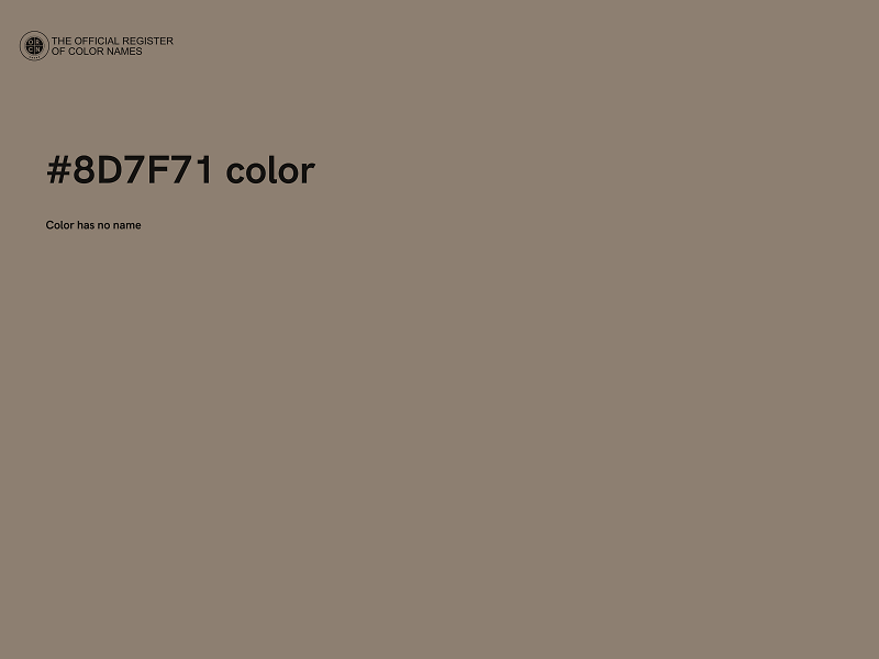 #8D7F71 color image