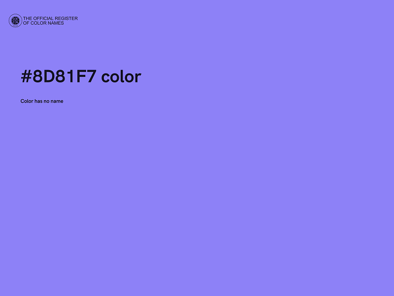 #8D81F7 color image