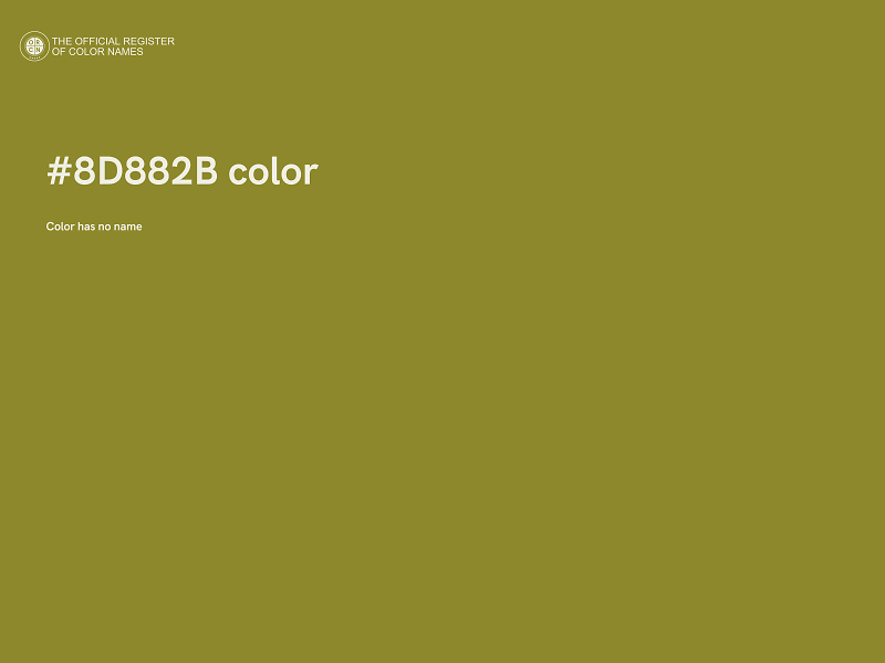 #8D882B color image