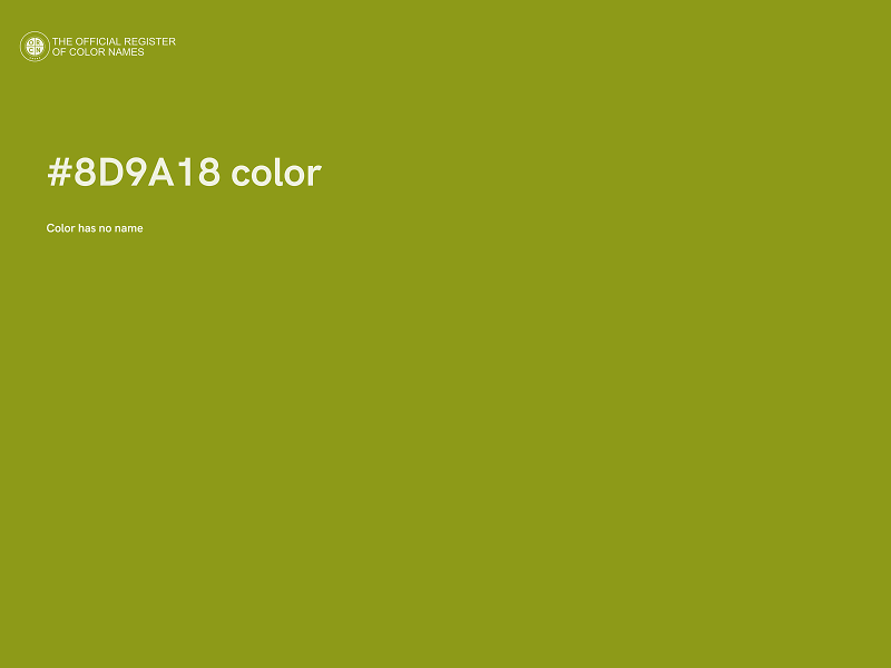 #8D9A18 color image