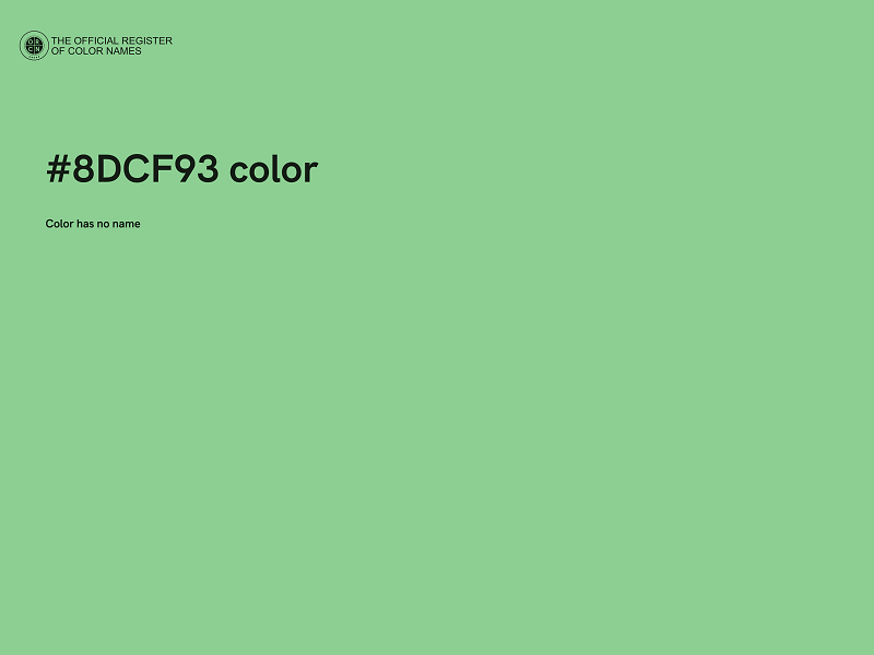 #8DCF93 color image