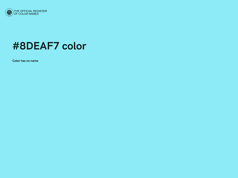 #8DEAF7 color image