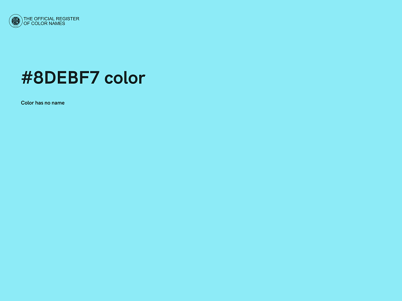 #8DEBF7 color image