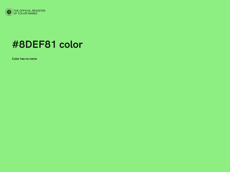 #8DEF81 color image