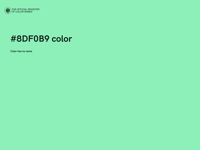 #8DF0B9 color image