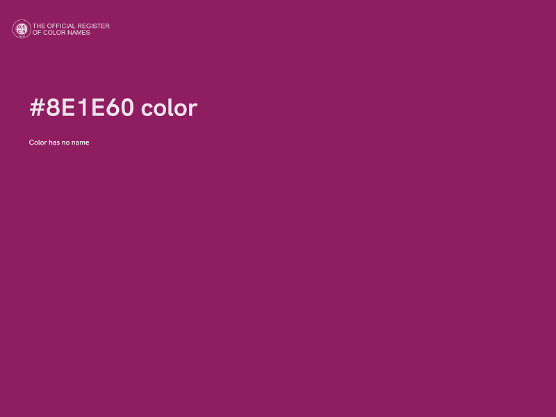 #8E1E60 color image