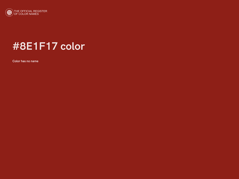 #8E1F17 color image