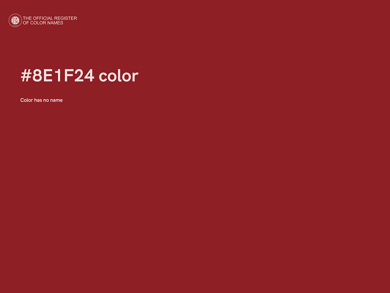 #8E1F24 color image