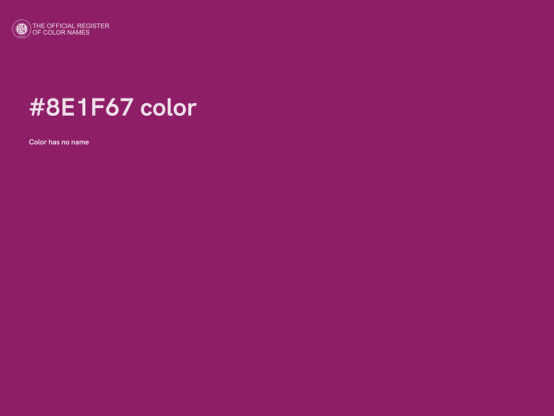 #8E1F67 color image