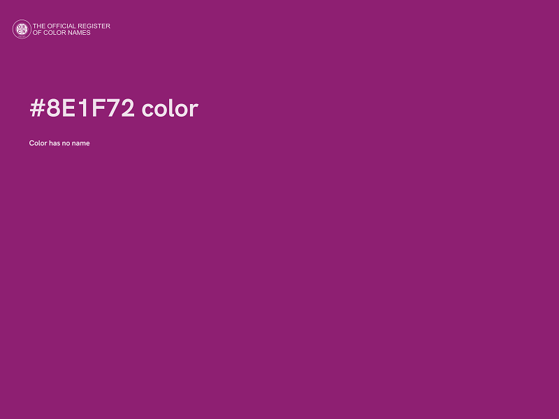 #8E1F72 color image